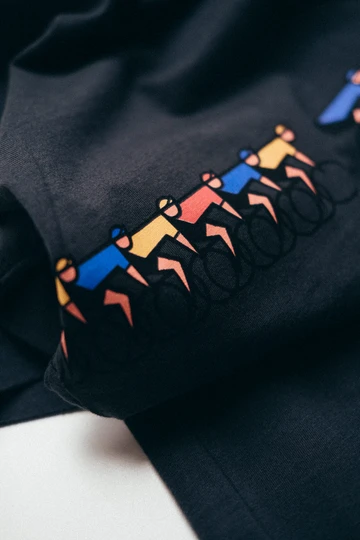 camiseta Tête de la Course - Faded Black